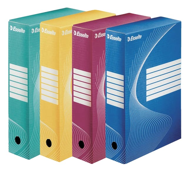 Archiefdoos Esselte Boxycolor  80mm 352x250mm rood