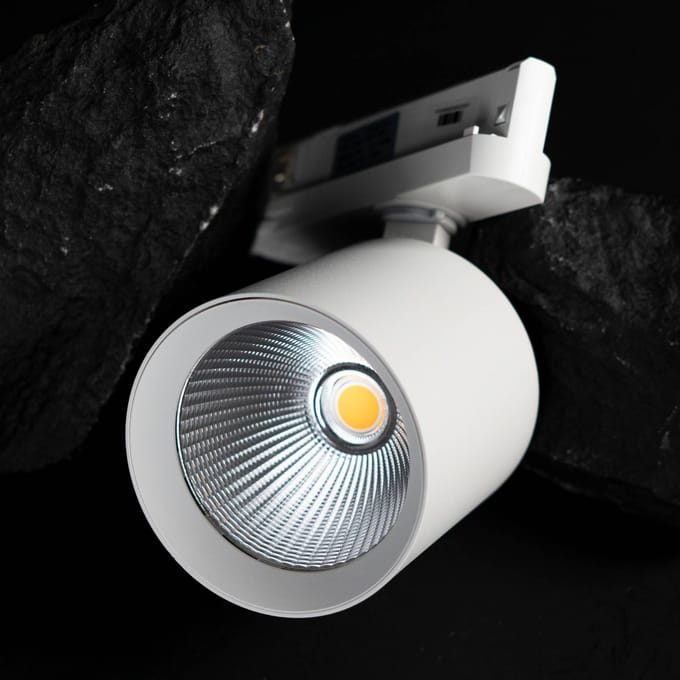 The Light Group SLC LED railspot Fox, wit, 3.000 K, 3-fasen railsysteem