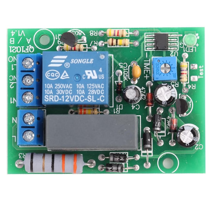 Module de commutation temporisé 220 V CA, carte de mise hors tension réglable (0~10Min.)