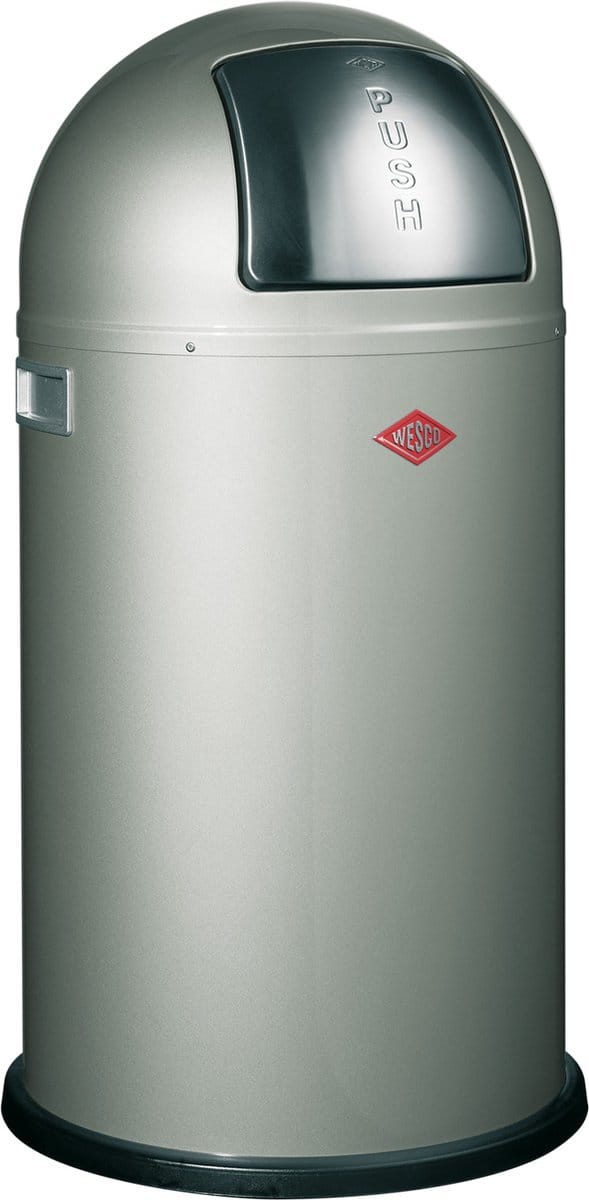 Wesco Pushboy Prullenbak 50 Liter - Zilver