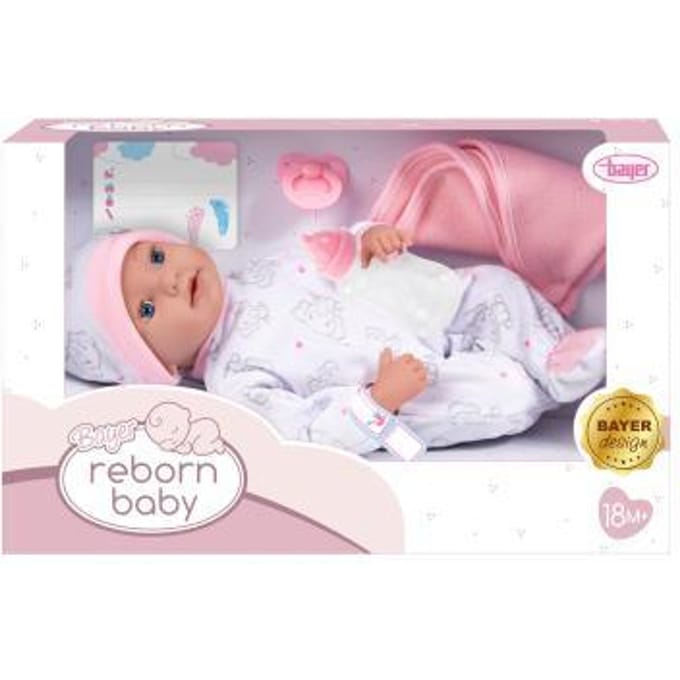 BAYER DESIGN Reborn babypop 38 cm, met geboortecertificaat en naamplaatje.