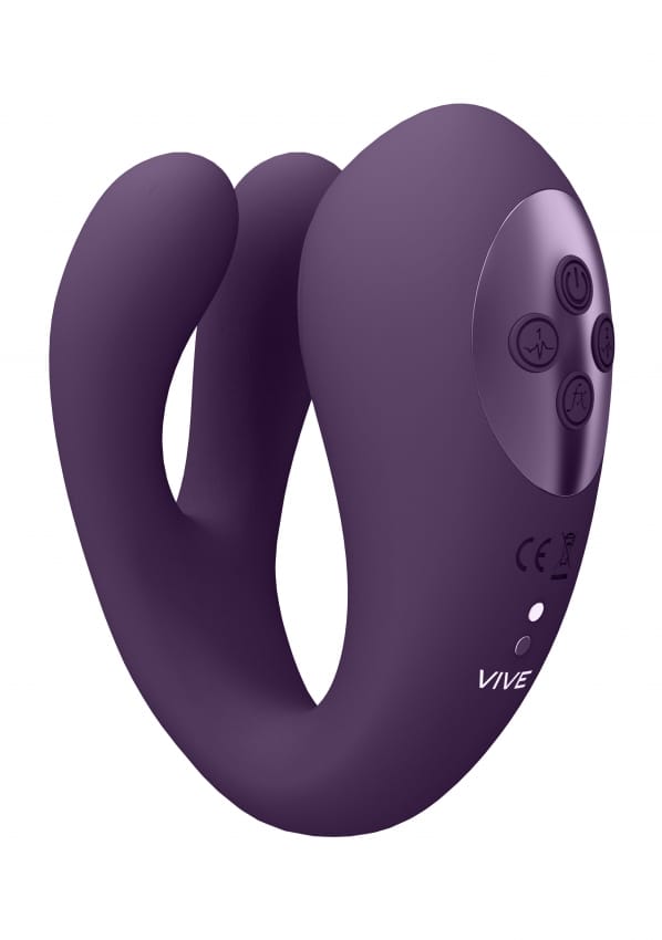 VIVE by Shots - Yoko - Triple Action Vibrator Dual Prongs with Clitoral Pulse Wave