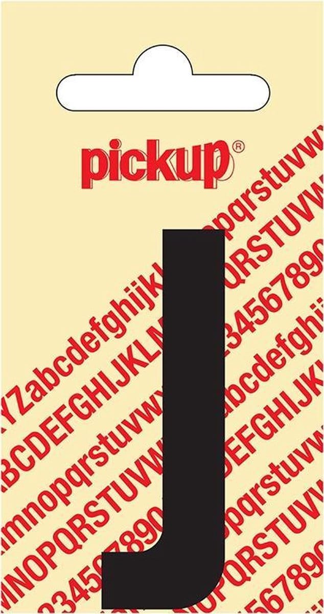Pickup plakletter Nobel 60 mm zwart J - 31002060J