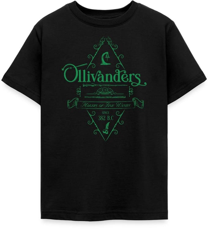 Harry Potter Olivanders Winkel Groen Logo T-Shirt Tiener