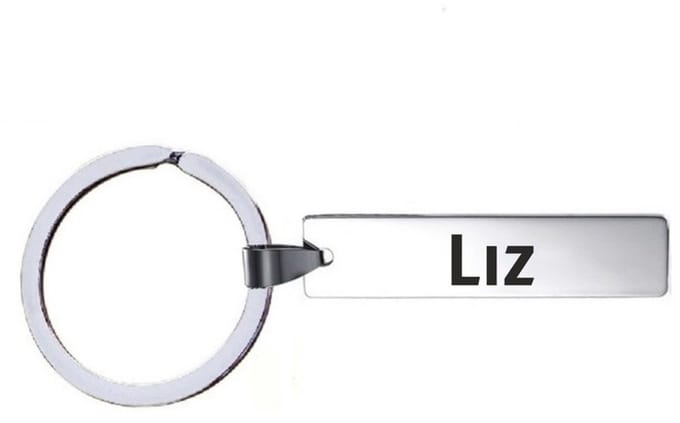 Sleutelhanger Met Naam - Liz - RVS