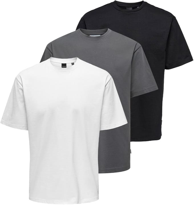 Only & Sons Heren t-shirt 3 pack Onsfred