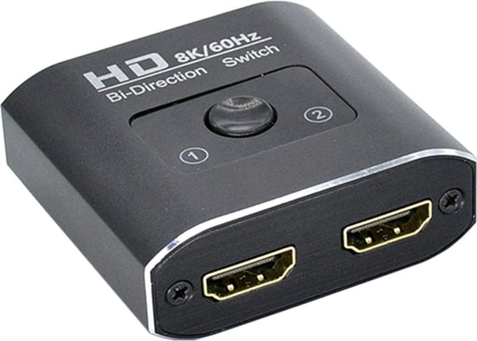 Bidirectionele 8K HDMI Switch - HDMI actieve splitter adapter - 8K beeldkwaliteit - Zwart - Provium