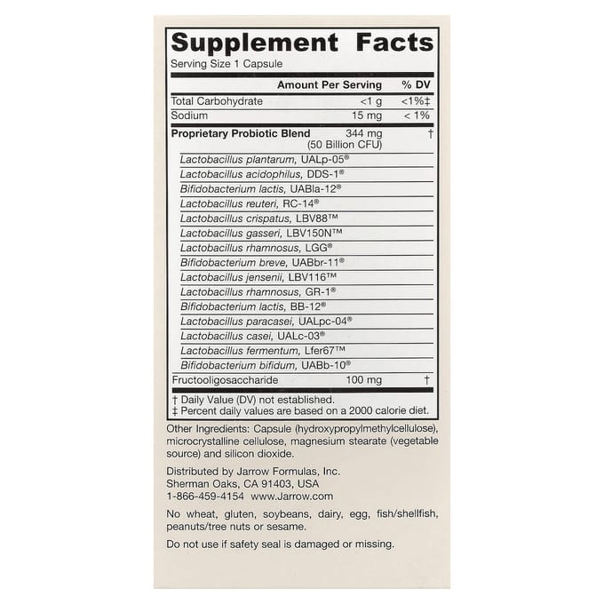 Jarrow Formulas, Fem-Dophilus® Ultra, 30 vegetarische capsules