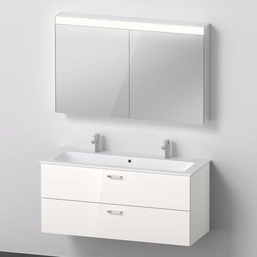 Duravit XBase furniture set 123 cm, with mirror cabinet, o. shelf XB006704545