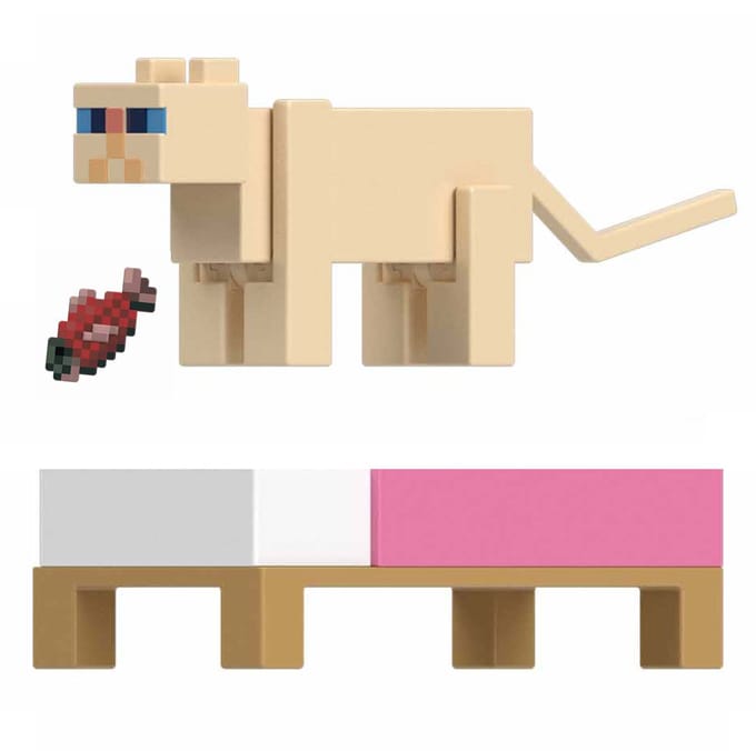 Minecraft Biome Builds Perzische kat actiefiguur - 8 cm, JCN30