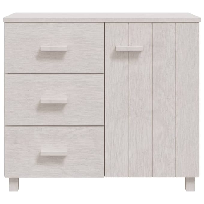 vidaXL - Dressoir - HAMAR - 90x40x80 - cm - massief - grenenhout - wit