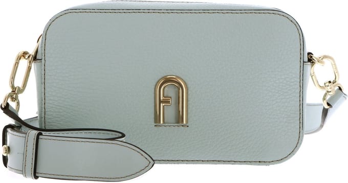 FURLA Leren Schoudertas Primula Mini Crossbody Bag Laguna Lichtblauw
