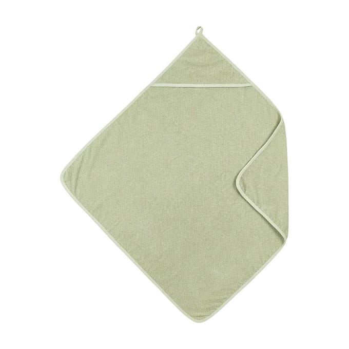 Meyco Baby Popcorn badcape - soft olive - 75x75cm