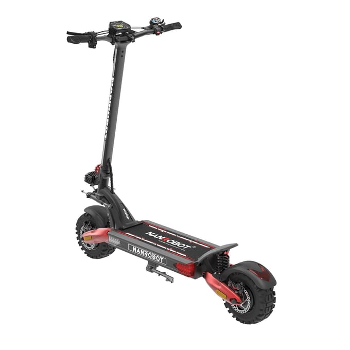 Trottinette Électrique Tout-Terrain NANROBOT LS7+ avec Batterie 72V 35AH, Freins Hydrauliques Doubles rouge
