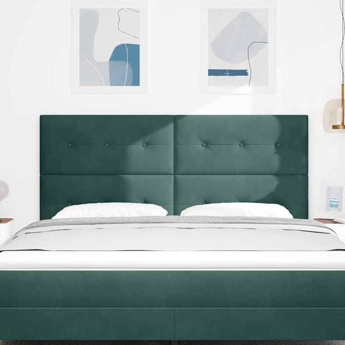 vidaXL - Hoofdbord - Donkergroen - 180 - cm - Fluweel
