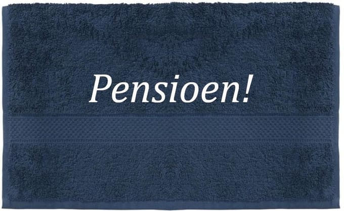 Handdoek - Pensioen - 100x50cm - Donker blauw