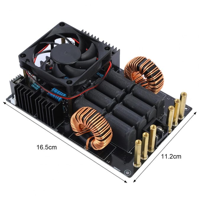 1000W 50A DC 12-40V Inductieverwarmingsbord ZVS Voedingsmodule Laagspanning Flyback Driver zwart