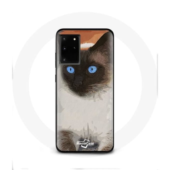 Case voor Samsung Galaxy S11 Plus Siamese Zwart-Wit Blauwe Ogen