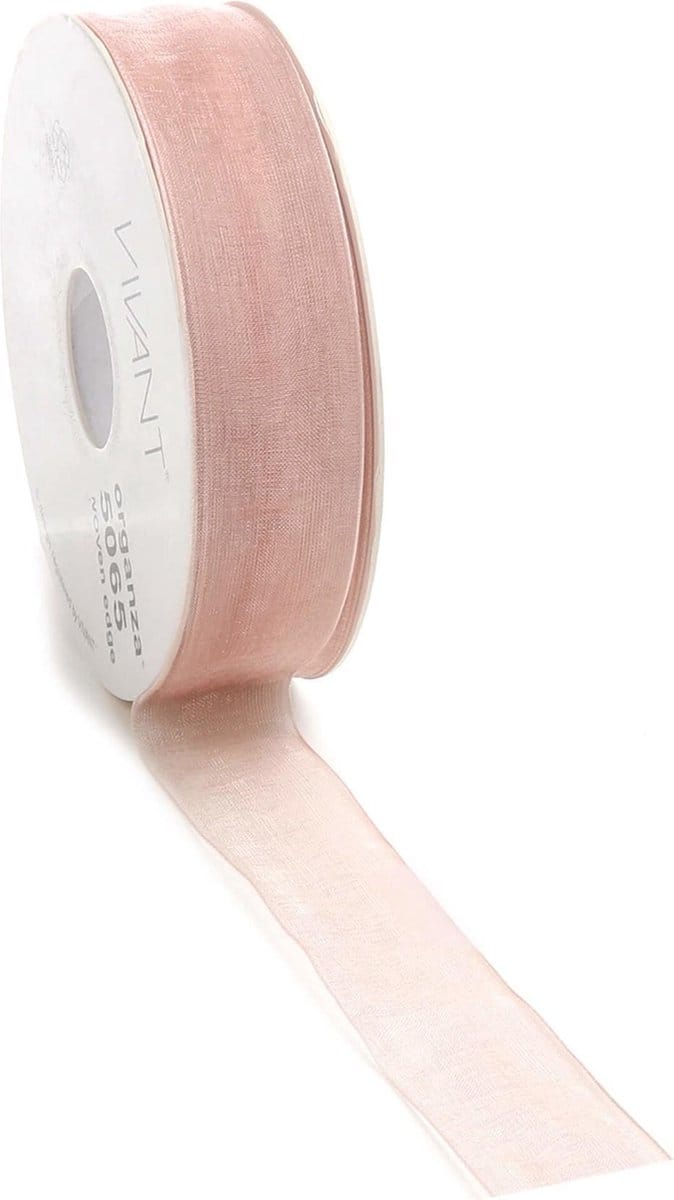 Organza lint Nude 25mm x 50m