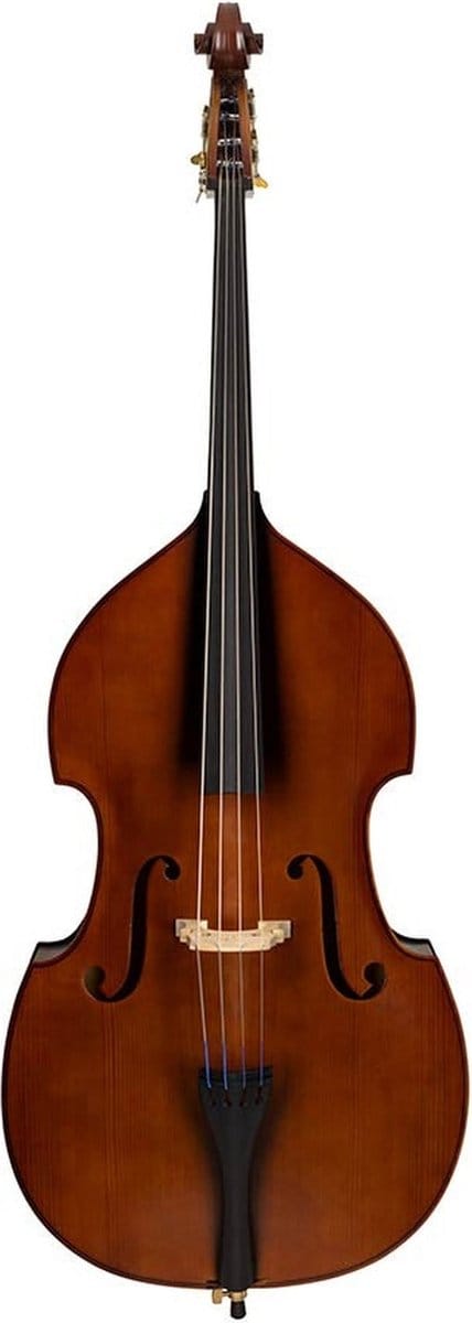 Schneider MB-34-PY contrabas 3/4, triplex, nitro lak, esdoorn toets, inclusief tas en strijkstok