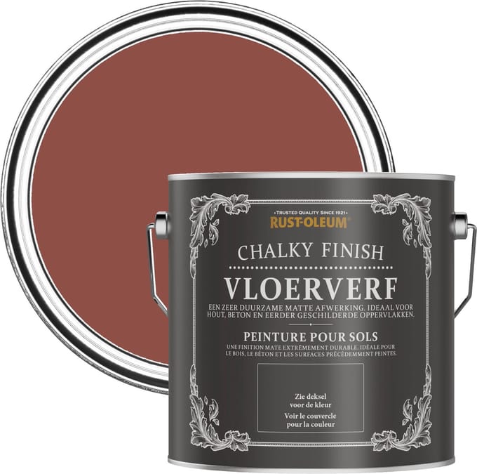 Rust-Oleum Rood Vloerverf - Baksteenrood 2,5L