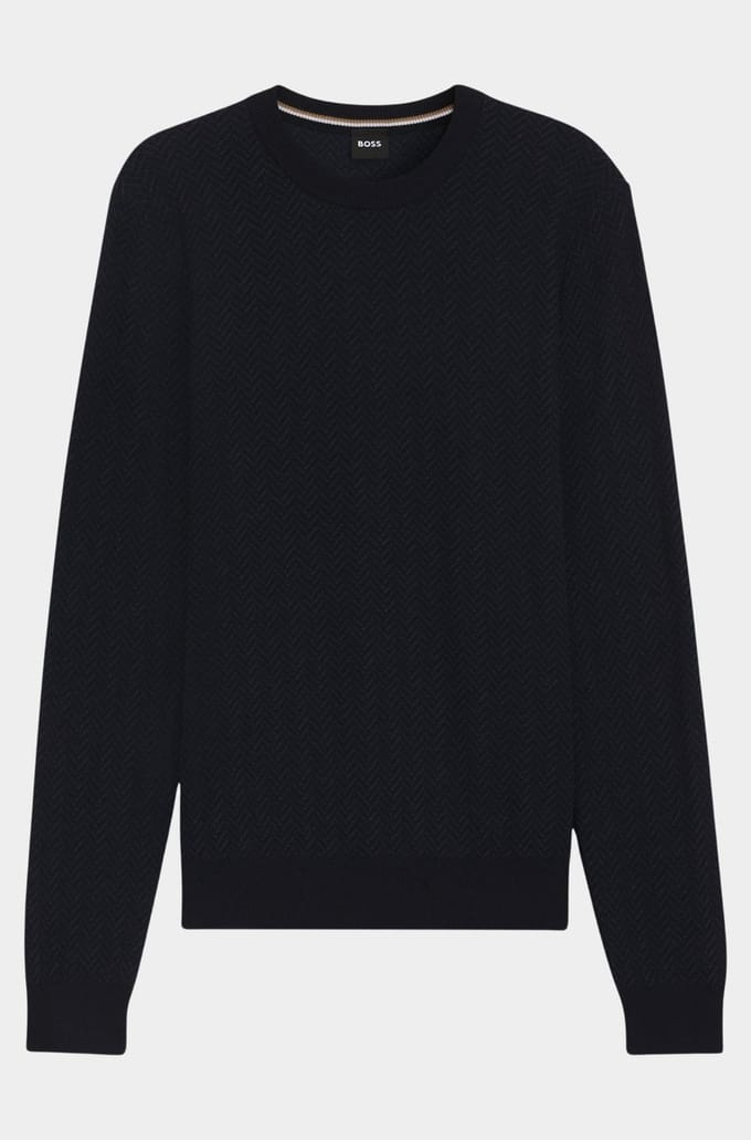 BOSS Black Pullover Blauw H-Habito 10274948 01 50549985/404