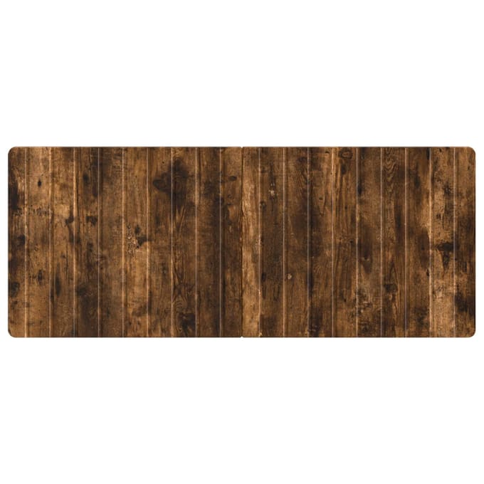 vidaXL - Wandgemonteerd - Hoofdbord - ZWOLLE - Gerookt - eiken - Bewerkt - hout