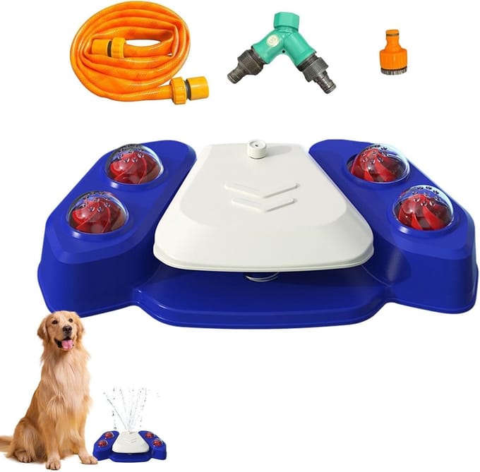 Honden Drinkfontein - Poot Geactiveerd - Buiten Spelen - Stap Bediening - 43 cm - Blauw