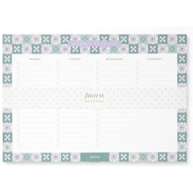 Filofax notepad met magneet, weekplanner, mediterranean