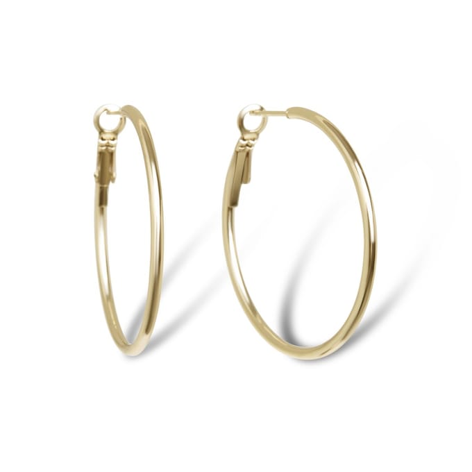 Amberz Oorringen dames 40mm – gevuld ronde oorbellen hoops – Tiny hoops