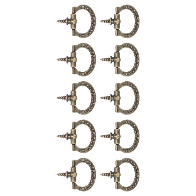 10 stuks Schroefdraad Trekhandgrepen Retro Enkel Gat Sieradendoos Geschenkdoos Knop Brons