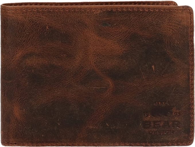 Bear Design Vegas Leren Billfold - Bruin