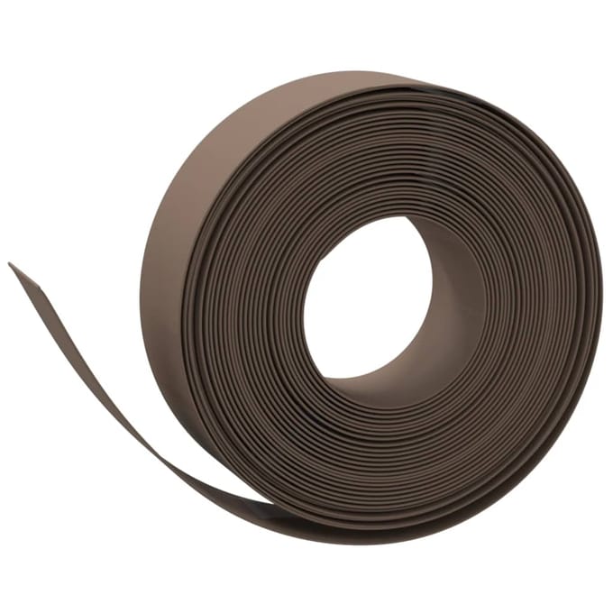 vidaXL - Tuinrand - 10 - m - 15 - cm - polyetheen - bruin