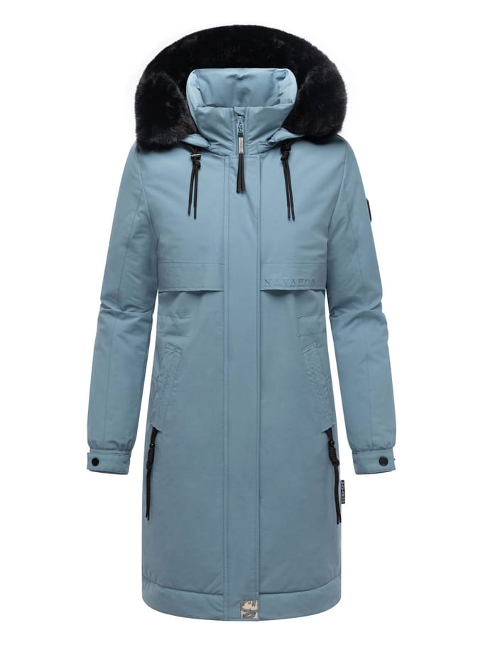 Navahoo Kaltwetterretter dames winterparka met imitatiebontkraag