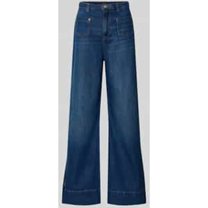 flared jeans van katoenmix model 'C_MARLENE'