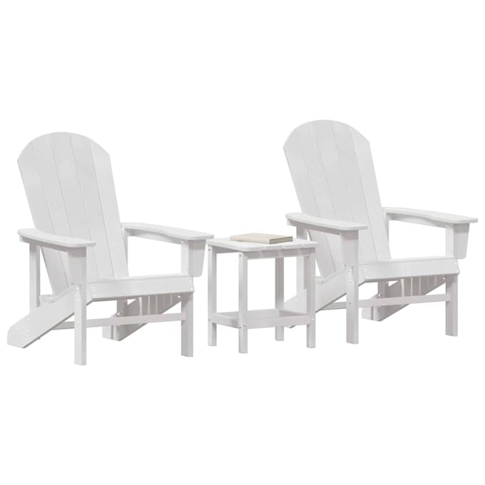 vidaXL - Tuinstoel - 3 - st - Wit - Polyetheen