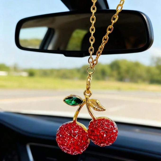 1 st Rode Kers Modieuze Auto Interieur Decoratie, Auto Hangdecoratie, Auto Ornament, Auto Accessoire, Vrouwen Auto Tray rood