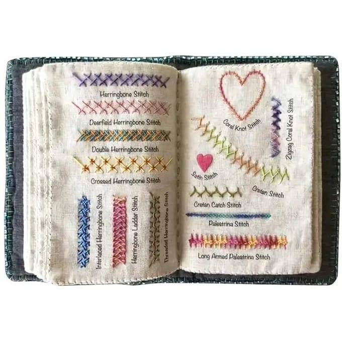 Borduurboek voor beginners naaigids DIY met linnen patronen voor handwerk gray