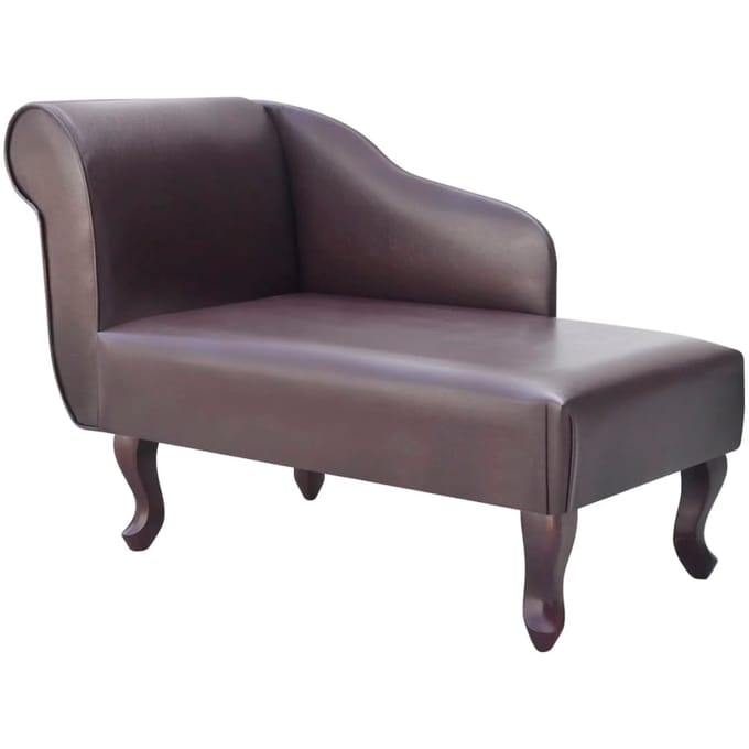 vidaXL - Chaise - longue - kunstleer - bruin