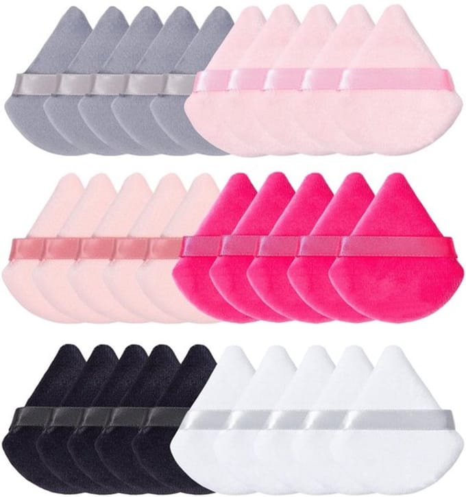 Allecto - Driehoekige make-up-poederkwasten - 30 stuks - voor