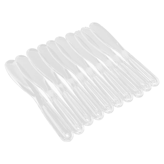 Cosmetische Gezichtsmasker Menglepel Spatels DIY Plastic Make-up Gezichtsmasker Spatels white