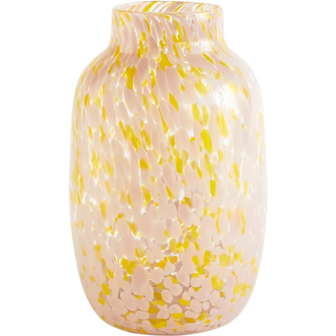 HAY Splash Vaas - light pink / yellow - L round