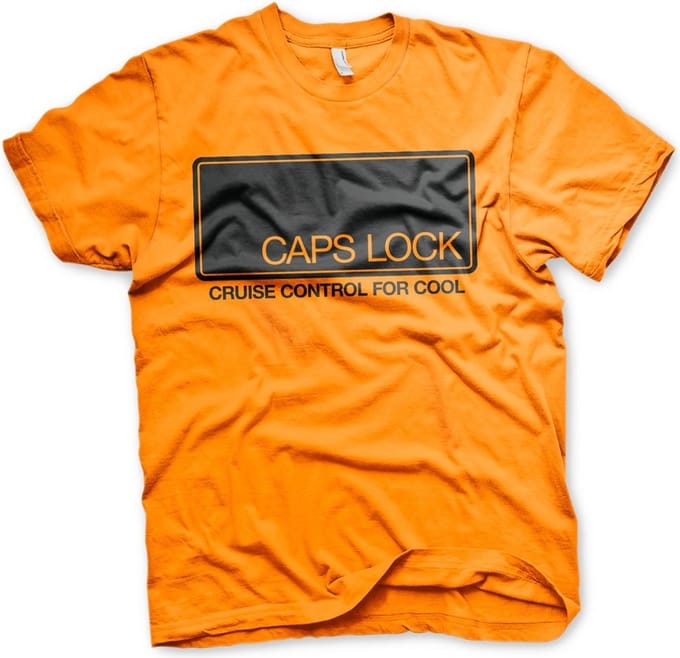 Hybris CAPS LOCK Cruise Control For Cool T-shirt Oranje