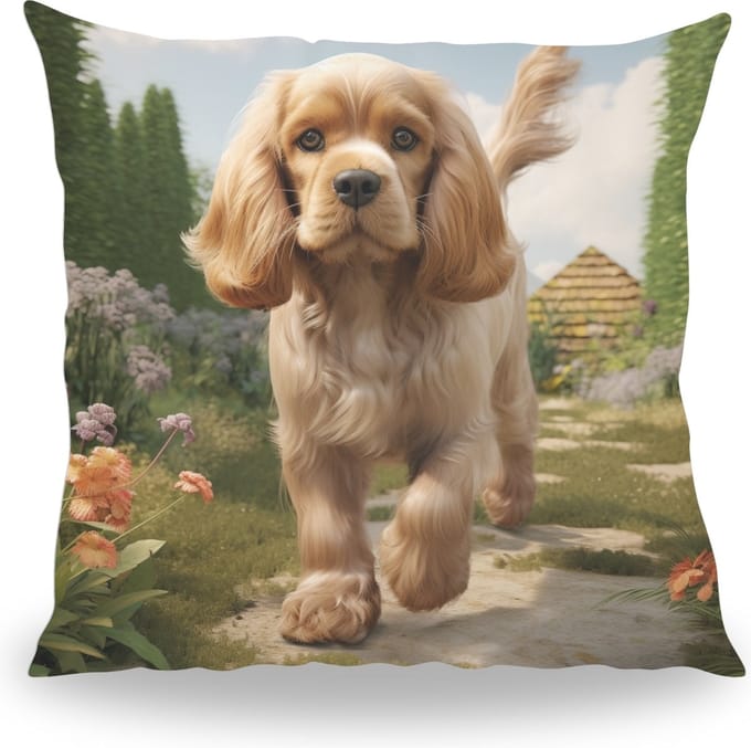 Kussen - Huisdier Portret - Cocker Spaniel 1 - 50 cm
