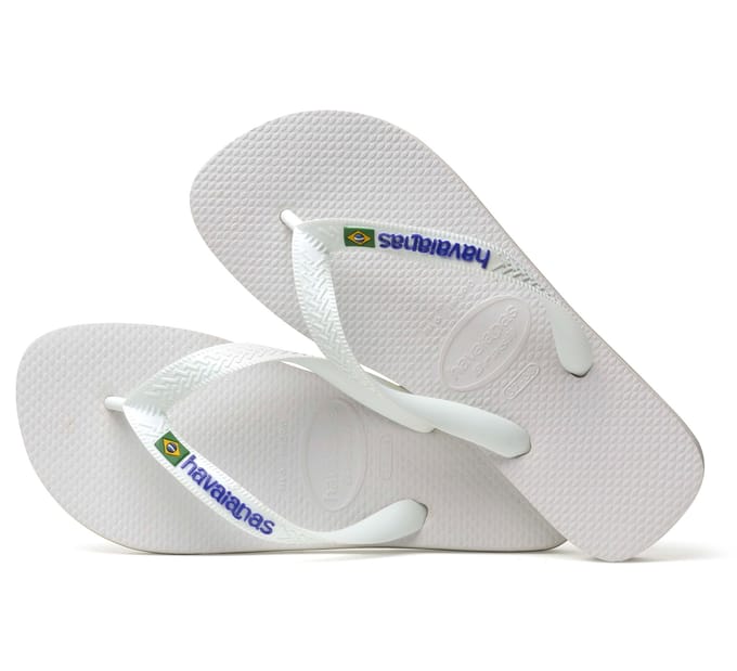 Havaianas Brasil logo Slippers - Wit