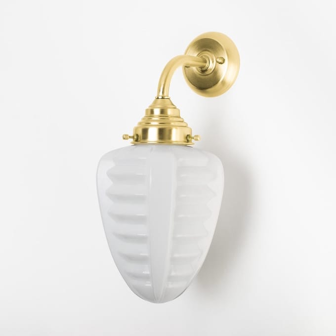 Wandlamp Parole Curve Messing - Art Deco Trade