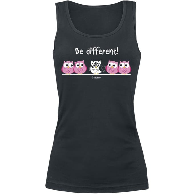 Be Different! - Fun Top - Metal - M tot L - voor Vrouwen - zwart