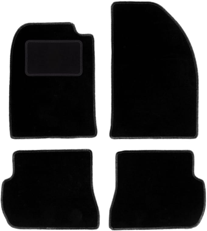 Zwarte velours vloermatten voor: Ford Fusion hatchback (2002-2005)