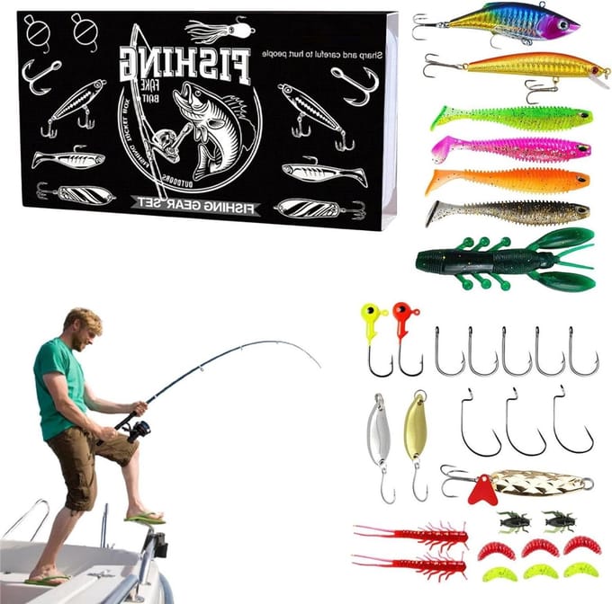 Kunstaas Set - Vis Lokaas - Vissen Vangen - Bootst Levende Vis Na - 19x10.6x3.3cm - Multicolor