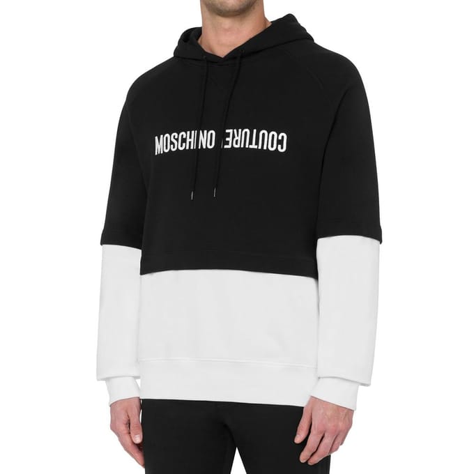 Moschino Upside Down Logo Hoodie White Talla: M | Sudaderas con Capucha Outlet | Hombre | Blanco